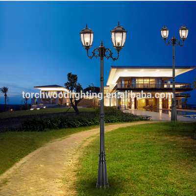 Ip54 220V double light heads garden lamp energy saving