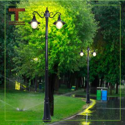 Factory price european style garden post antique pole street lights for park villa