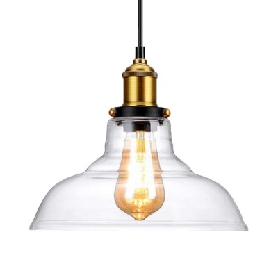 High quality indoor decoration vintage hardware glass amber clear pendant light