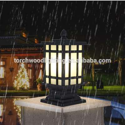 IP55 aluminum acrylic E27 pillar lights for outdoor