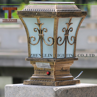 New style wholesale Fancy main solar post low voltage e27 lamp source gate pillar light