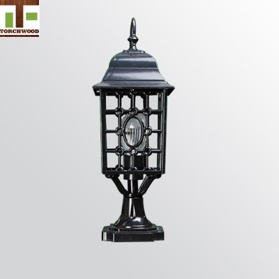 led main gate lamp low voltage waterproof outdoor antique garden stone pillar light