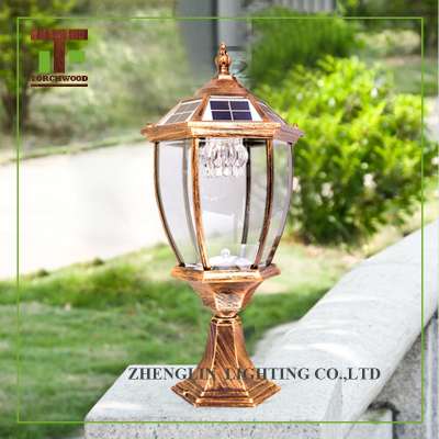 Zhongshan factory Vintage Collection aluminum fence post square pillar light