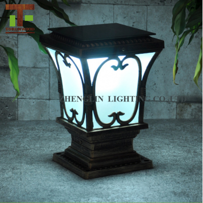 220volt e27 lamp source fancy main gate pillar solar garden lawn light outdoor