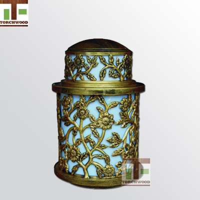 IP55 E27 220V flower pattern aluminum acrylic pillar lantern light