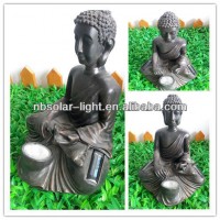 Resin Buddha Solar LED Lights for Garden solar joss lamps