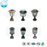 Best price Die-cast aluminum 3.7v 1.2 watt model solar lithium ion battery garden pillar light